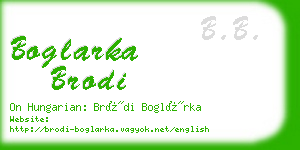 boglarka brodi business card